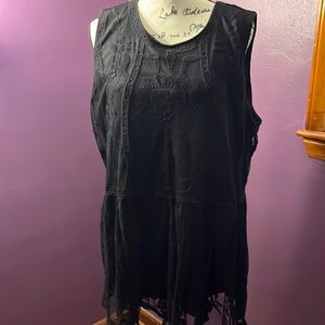 One of my favorites! Black lace overlay blouse